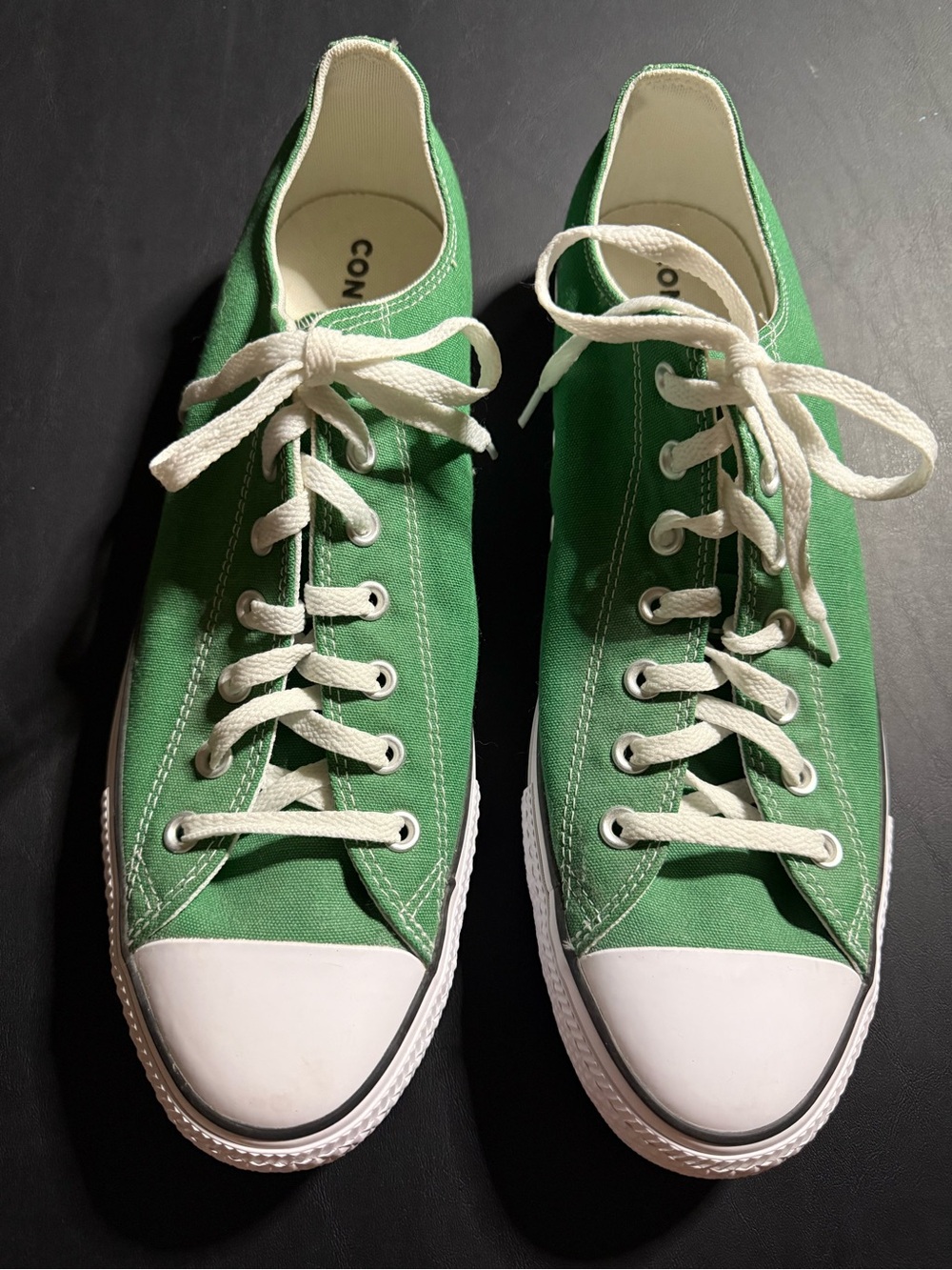 Converse Mens’s Size 13 Amazon Green Canvas Low-Top Sneakers with White Accents
